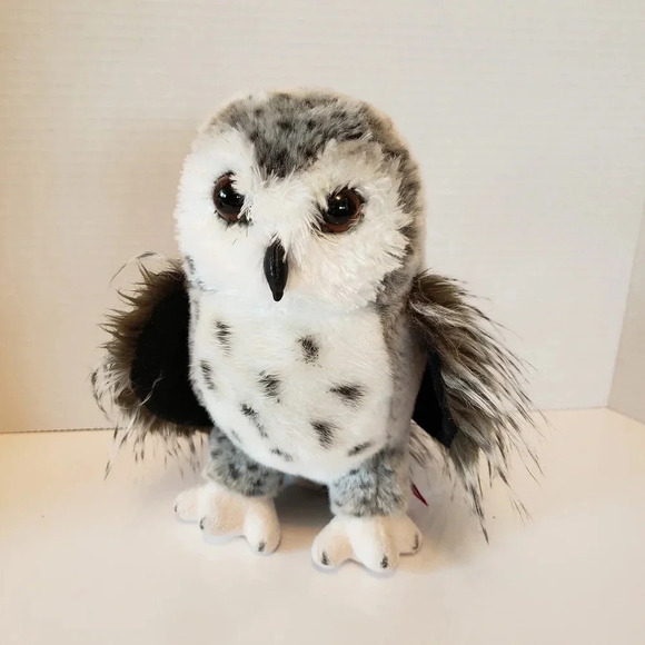 Douglas the Cuddle Toy Plush Cresent Silver Owl. - Picture 1 of 8